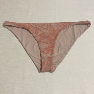 L*SPACE CAMACHO BOTTOM CLASSIC w Metallic Glitters Bikini Bottom Women's Size L